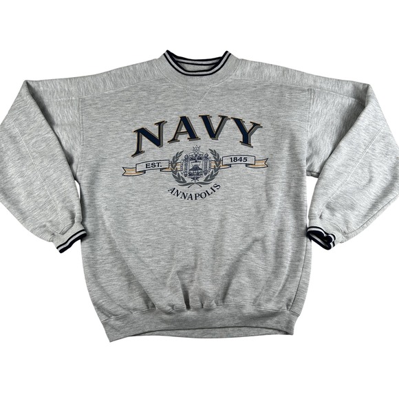 Gear For Sports Other - Vintage Navy Midshipmen Sweatshirt Mens Large Gray Crewneck NCAA Gear For Sports